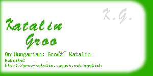 katalin groo business card